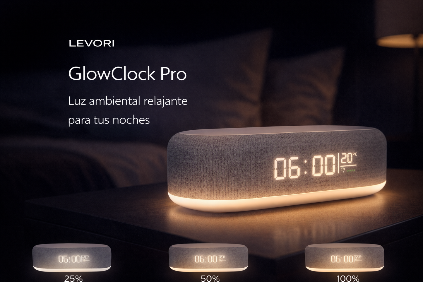 GlowClock - Reloj Despertador con Carga Magsafe
