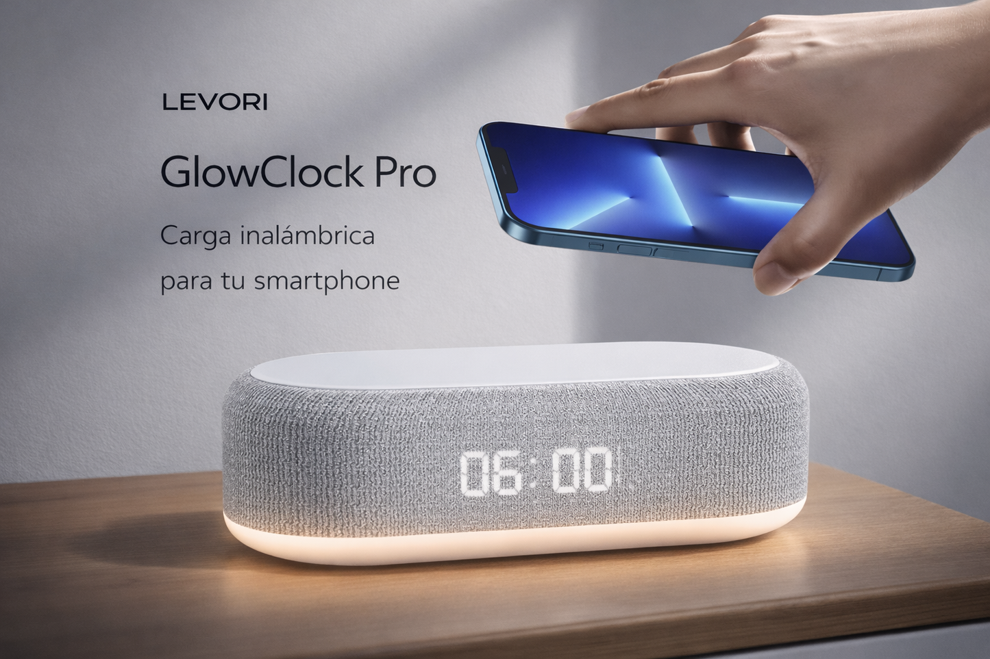 GlowClock - Reloj Despertador con Carga Magsafe