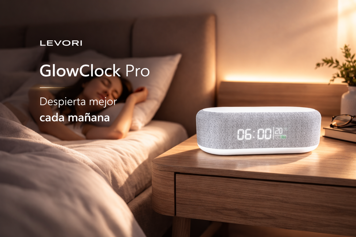 GlowClock - Reloj Despertador con Carga Magsafe